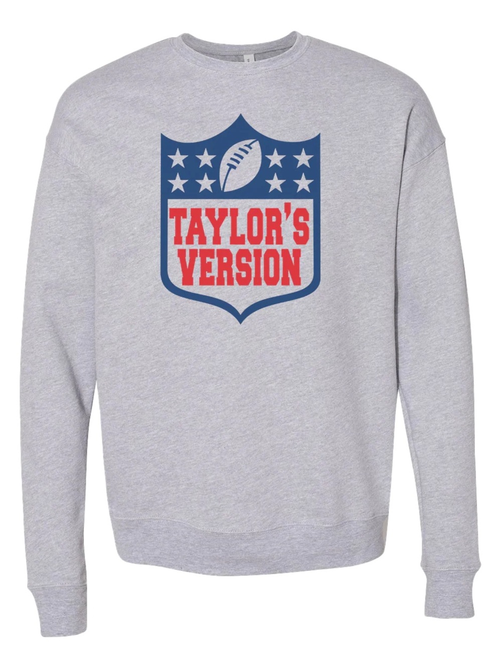 lock the label Taylor's Version NFL Grey Crewneck Sweatshirt